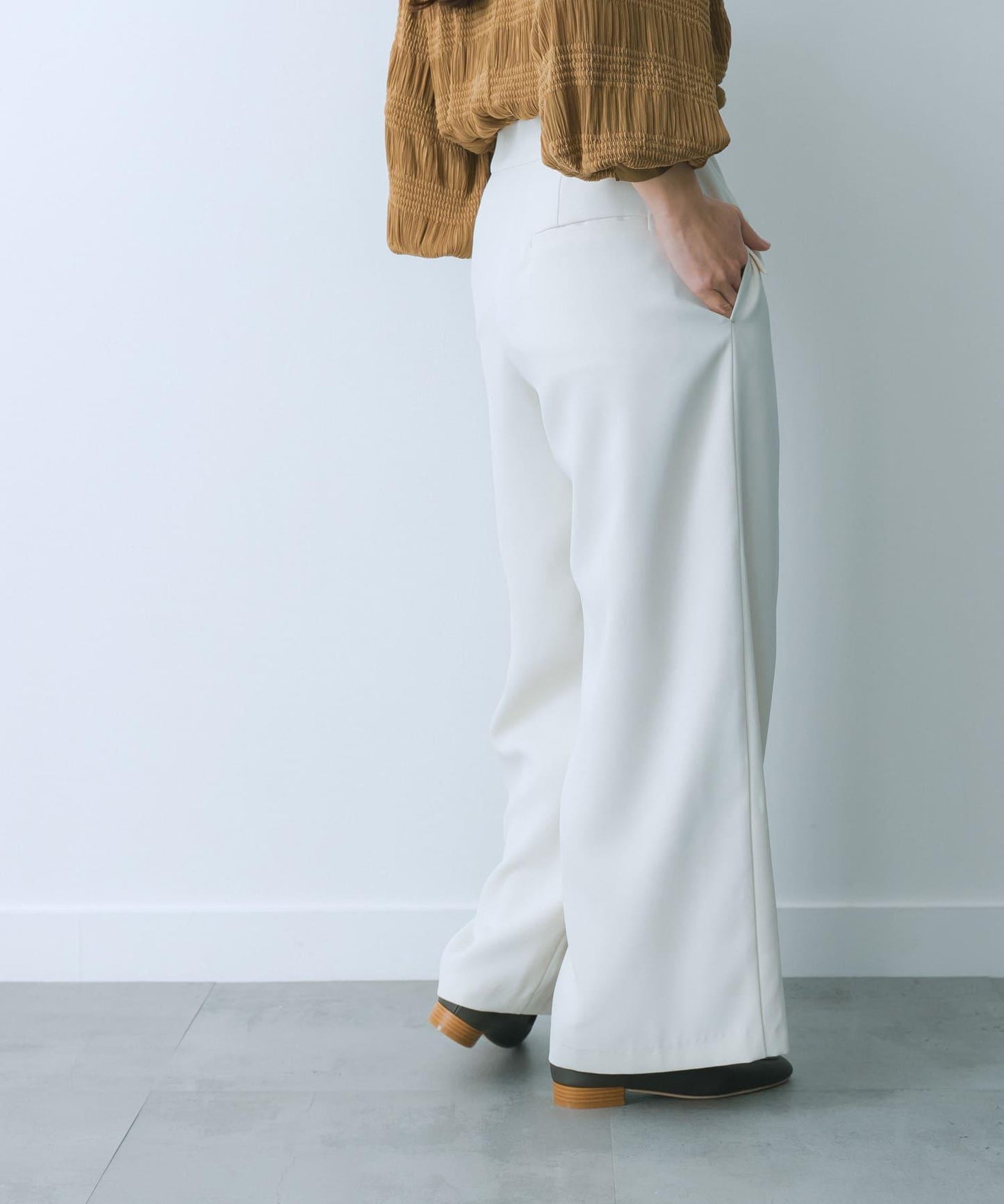 翻蓋口袋寬鬆長褲