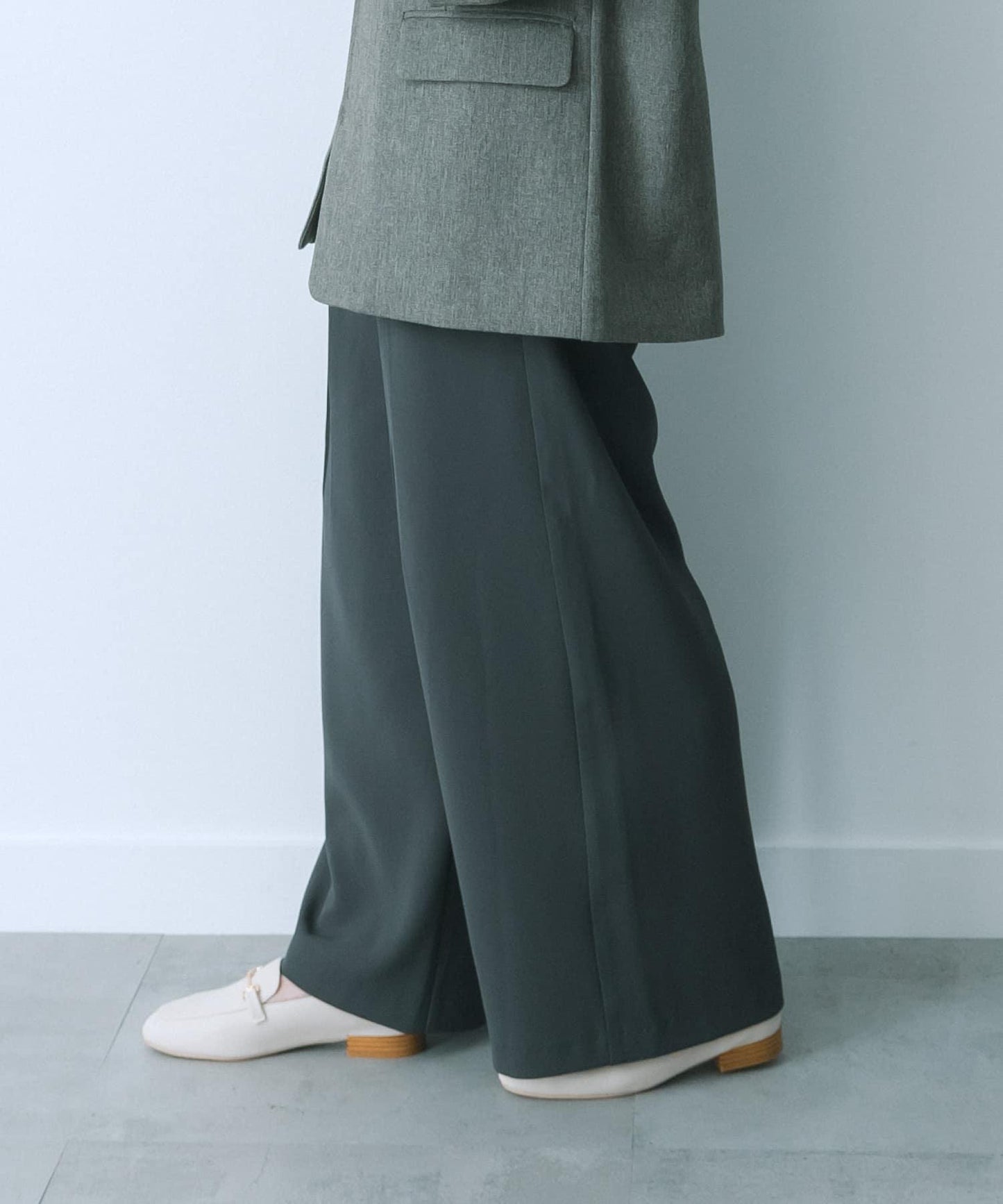 翻蓋口袋寬鬆長褲