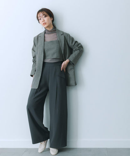 翻蓋口袋寬鬆長褲