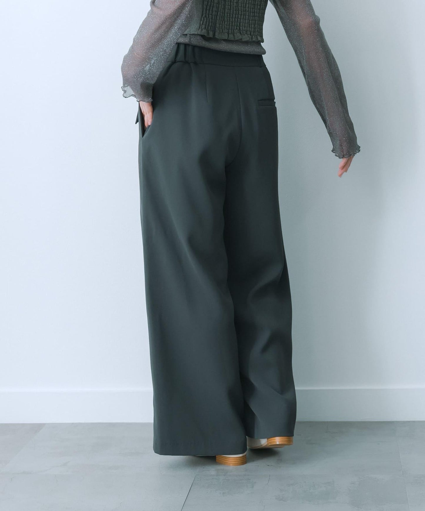 翻蓋口袋寬鬆長褲