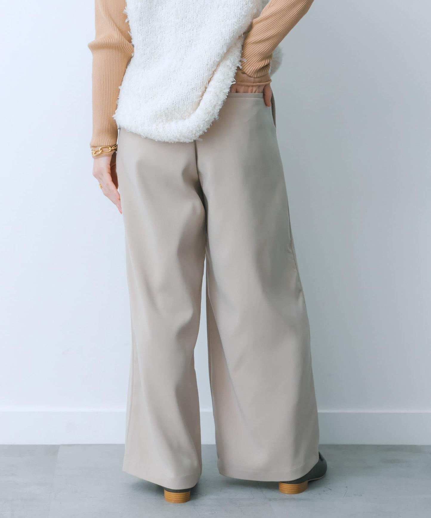 翻蓋口袋寬鬆長褲