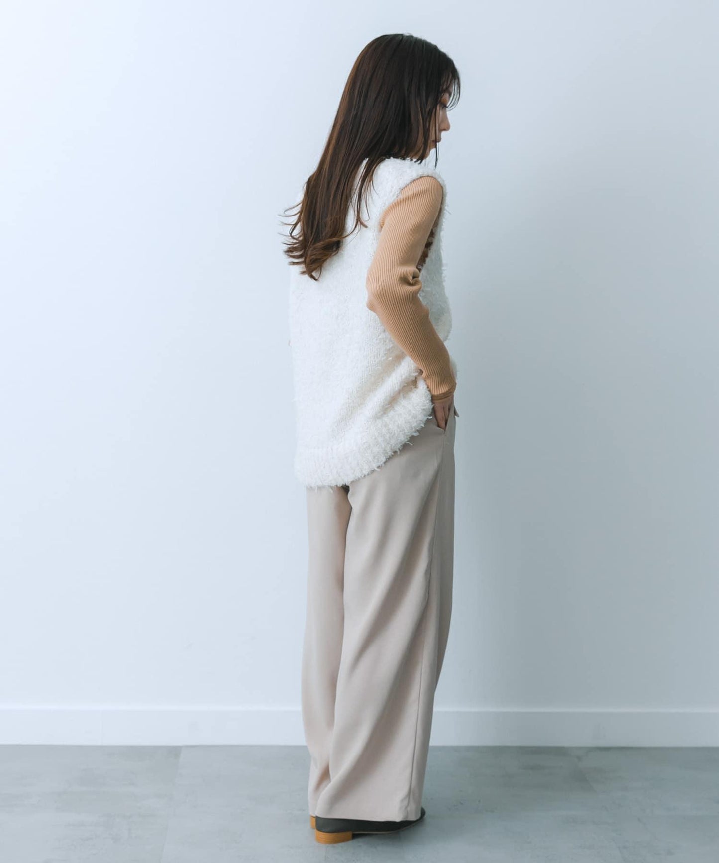 翻蓋口袋寬鬆長褲