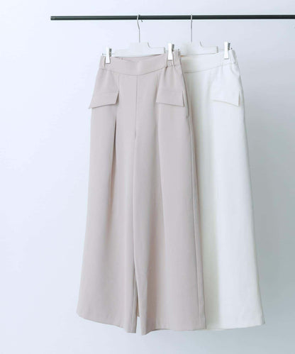 翻蓋口袋寬鬆長褲