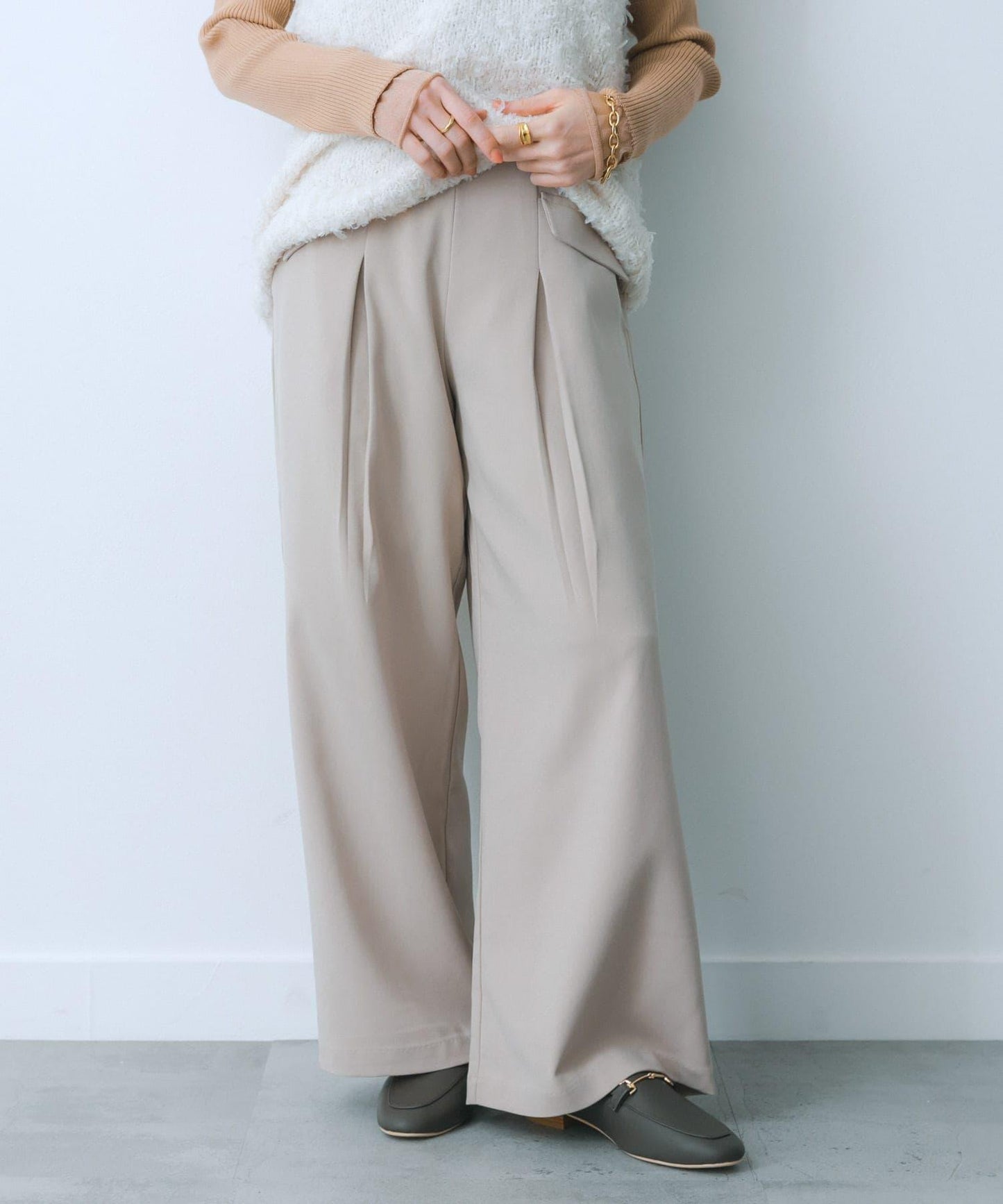 翻蓋口袋寬鬆長褲