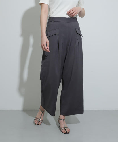 翻蓋口袋寬鬆長褲