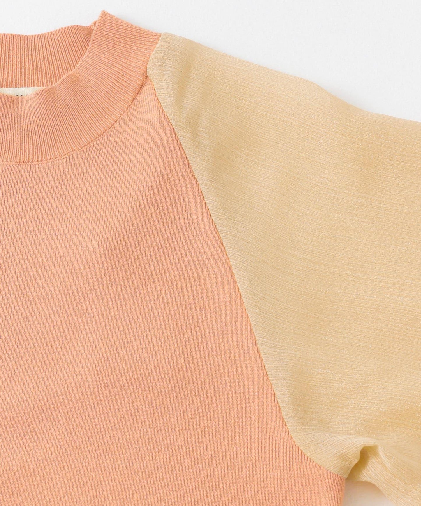 透視感泡泡袖毛衣