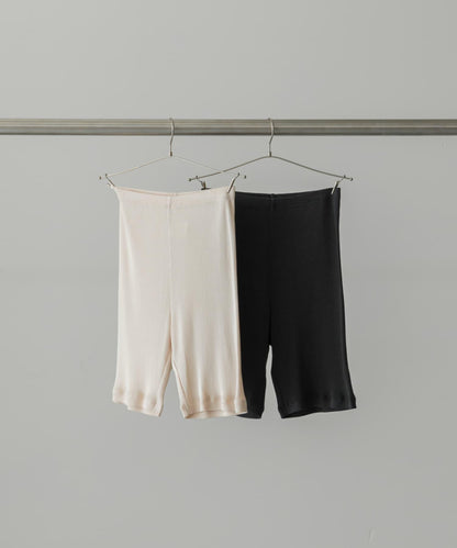 絲綢羅紋短款打底褲