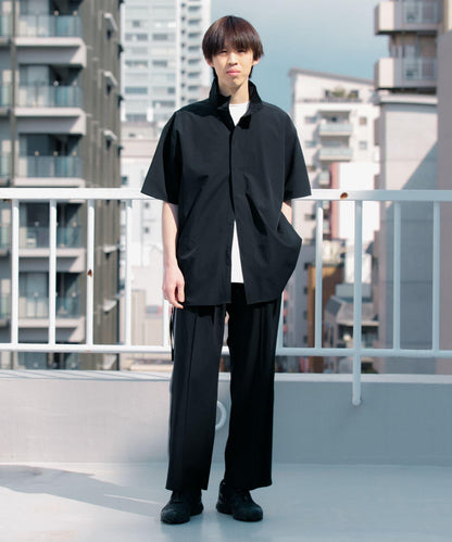 Uiscel 4向彈力側拉鍊寬鬆襯衫