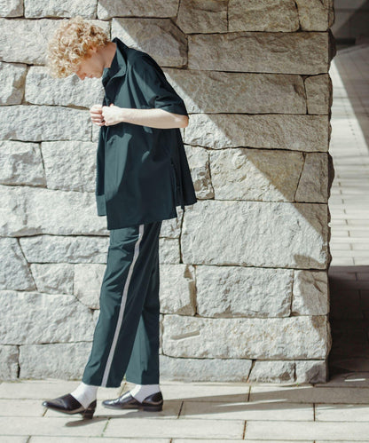 Uiscel 4向彈力側拉鍊寬鬆襯衫