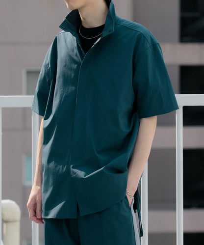 Uiscel 4向彈力側拉鍊寬鬆襯衫