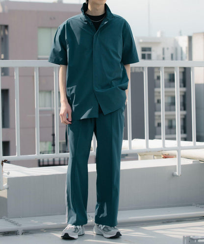 Uiscel 4向彈力側拉鍊寬鬆襯衫