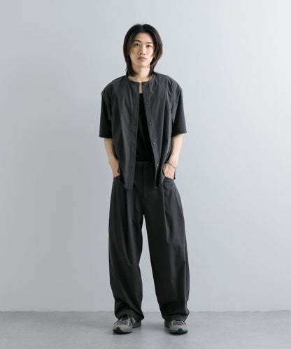 Uiscel 4向彈力雙褶寬腿褲