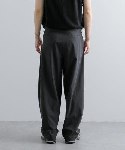 Uiscel 4向彈力雙褶寬腿褲