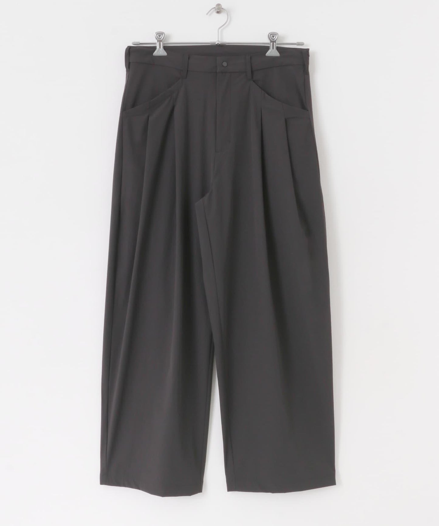 Uiscel 4向彈力雙褶寬腿褲