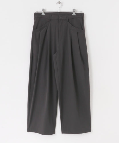 Uiscel 4向彈力雙褶寬腿褲