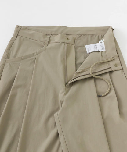 Uiscel 4向彈力雙褶寬腿褲