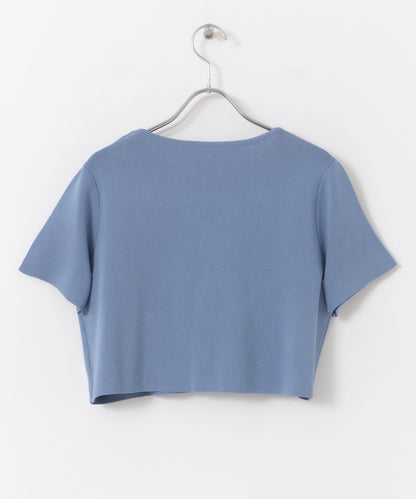 心形領口鑲鑽毛衣