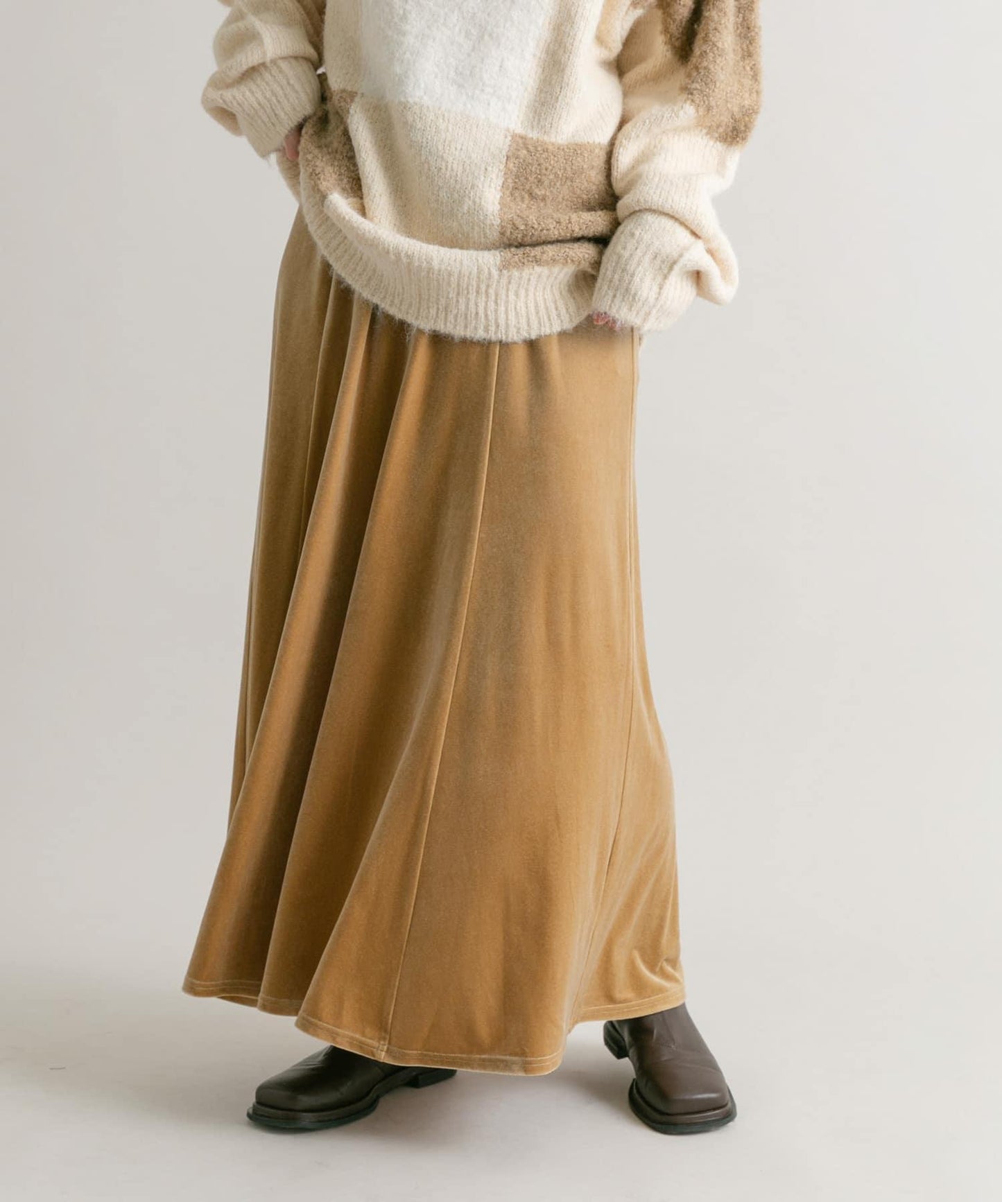 微喇天鵝絨半裙