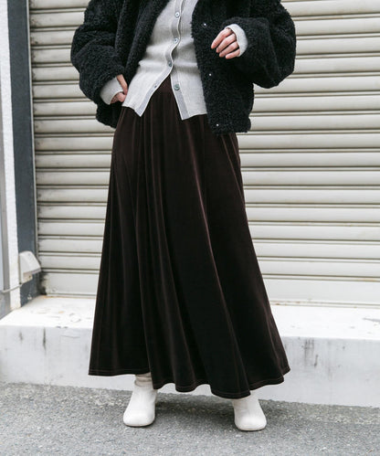 微喇天鵝絨半裙