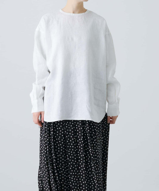 亞麻圓領套頭衫