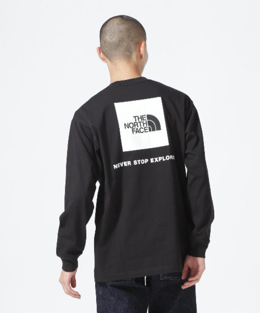 THE NORTH FACE/北面長袖方塊logoT恤