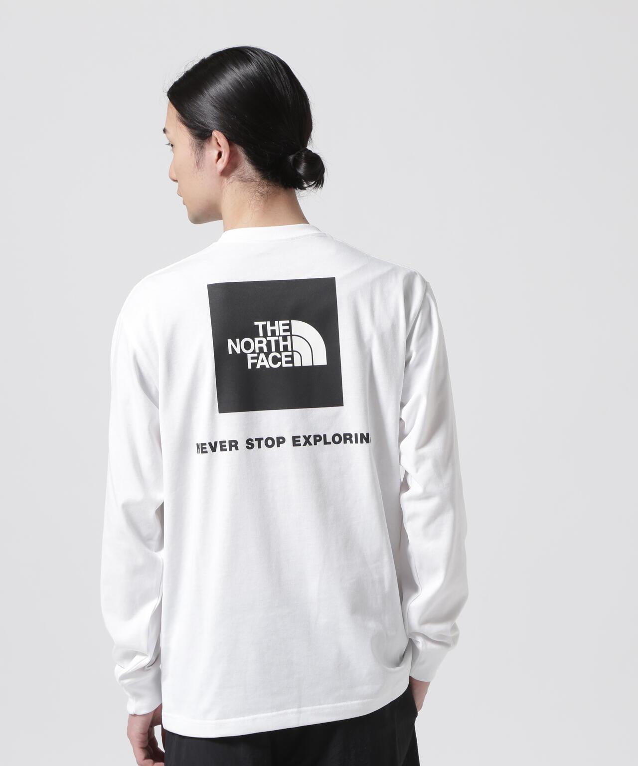THE NORTH FACE/北面長袖方塊logoT恤