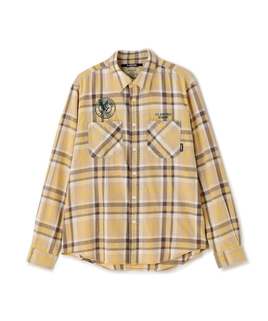 FADE CHECK SHIRT "USAFA" / 褪色格子襯衫 / AVIREX / 阿維雷克斯