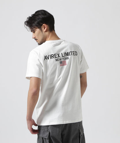《&DEPOT限定》短袖圓領T恤 'AVIREX LIMITED NY'