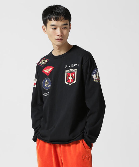 《&DEPOT限定》TOP GUN PATCHED 長袖 T恤 / Top Gun 貼片 長袖 T恤 / AVIREX