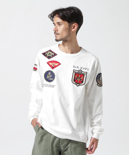 《&DEPOT限定》TOP GUN PATCHED 長袖 T恤 / Top Gun 貼片 長袖 T恤 / AVIREX