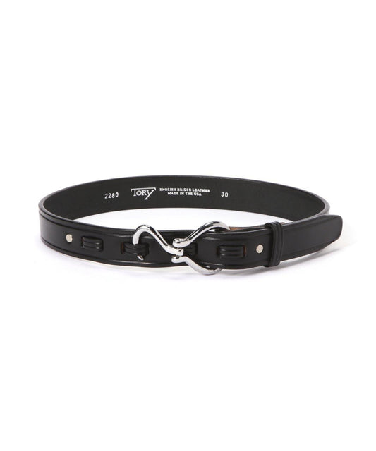 TORY LEATHER 鎳質蹄鏟腰帶