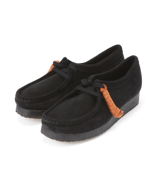 CLARKS/克拉克斯 WALLABEE 黑色絨面革 女士
