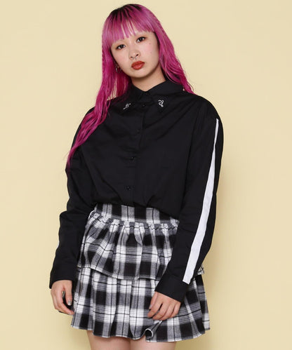 NORA/諾拉/袖線寬鬆襯衫