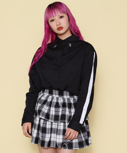 NORA/諾拉/袖線寬鬆襯衫