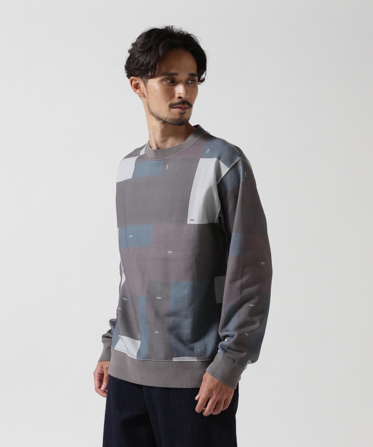 CREW NECK SWEAT GEOMETRY / 圓領衛衣 幾何圖案 / AVIREX / 阿維雷克斯