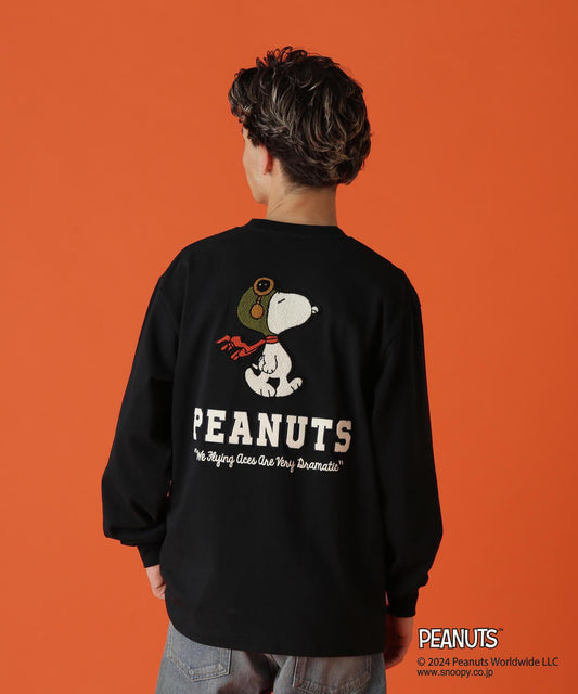 《AVIREX × 《PEANUTS》長袖T恤 "飛行王牌"