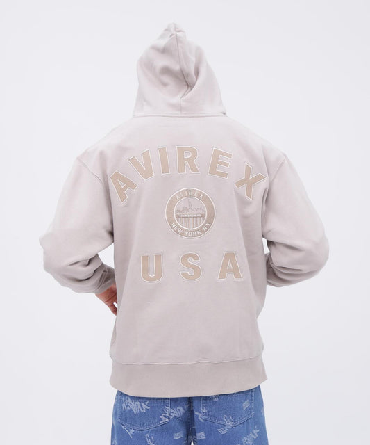 VARSITY LOGO ZIP SWEAT PARKA NYC / 高校隊標拉鍊衛衣連帽外套
