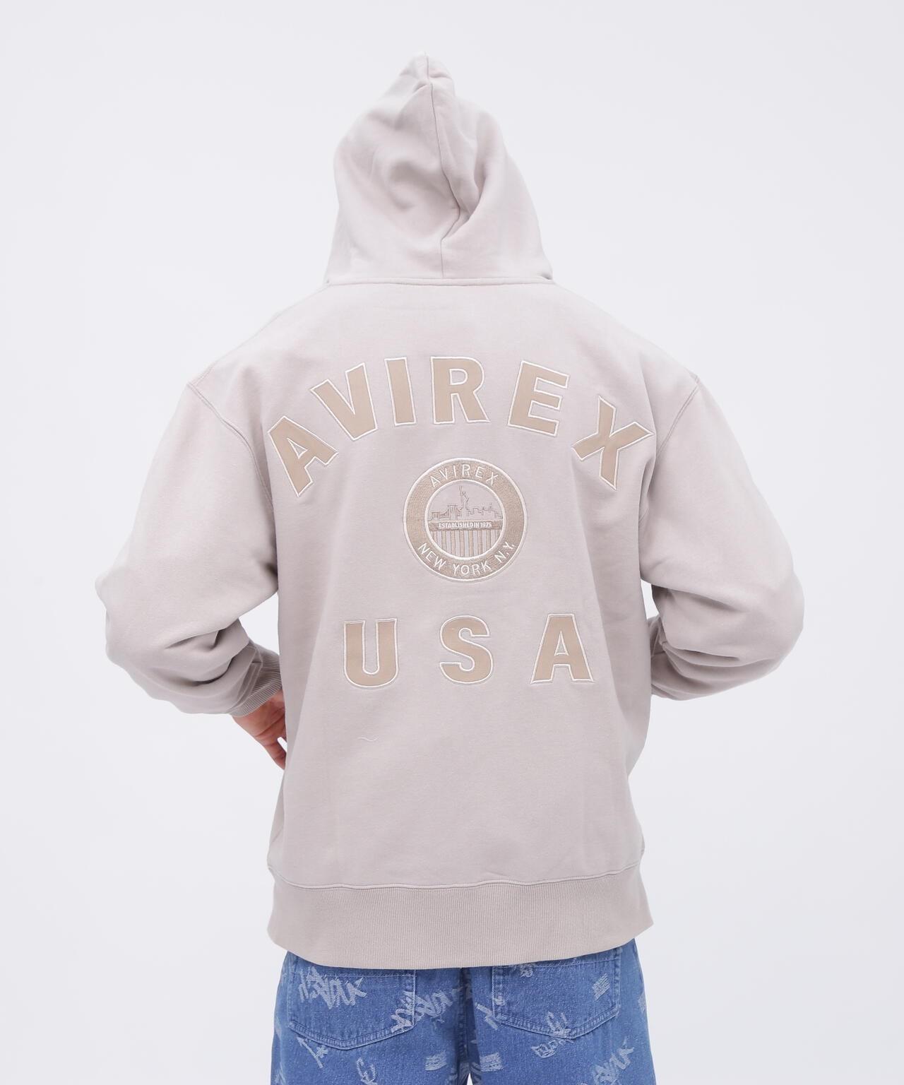VARSITY LOGO ZIP SWEAT PARKA NYC / 高校隊標拉鍊衛衣連帽外套