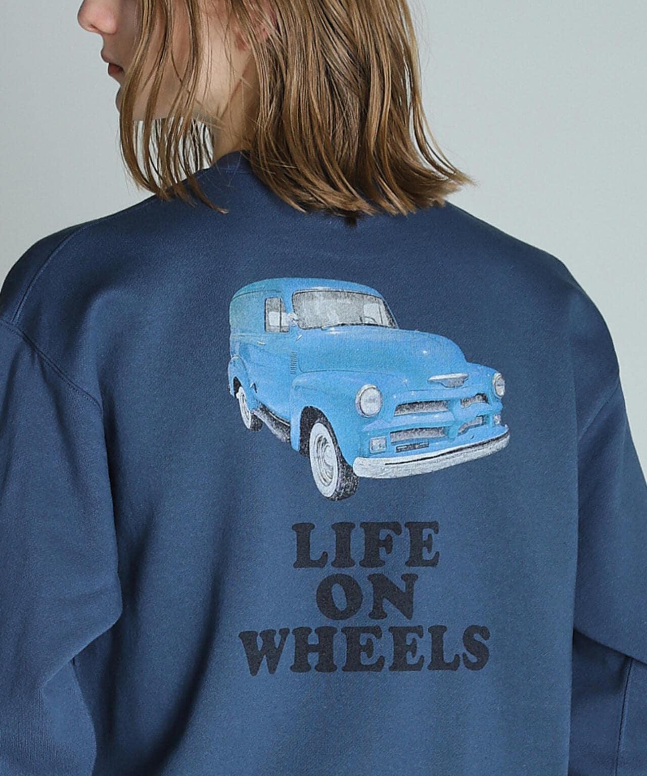 LIFE ON WHEELS 圓領衛衣