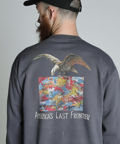 CREW NECK 毛衣 鷹和地圖