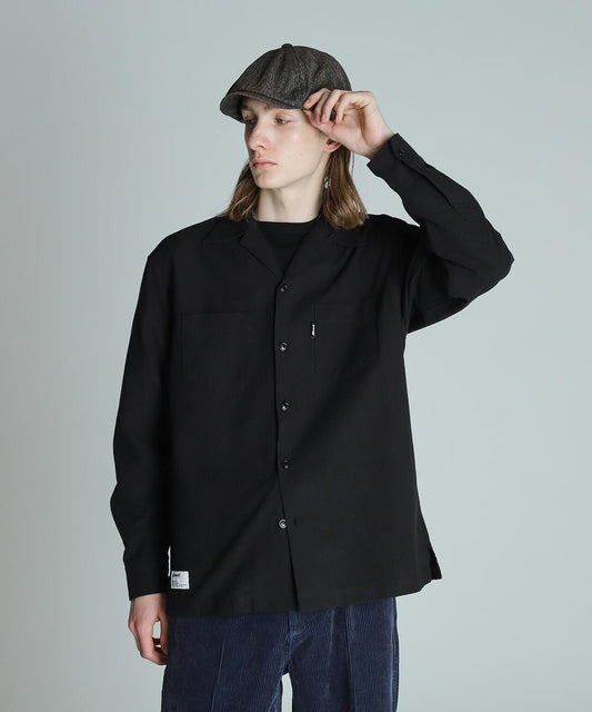 LS NEL SHIRT PLAIN/純色絨布襯衫