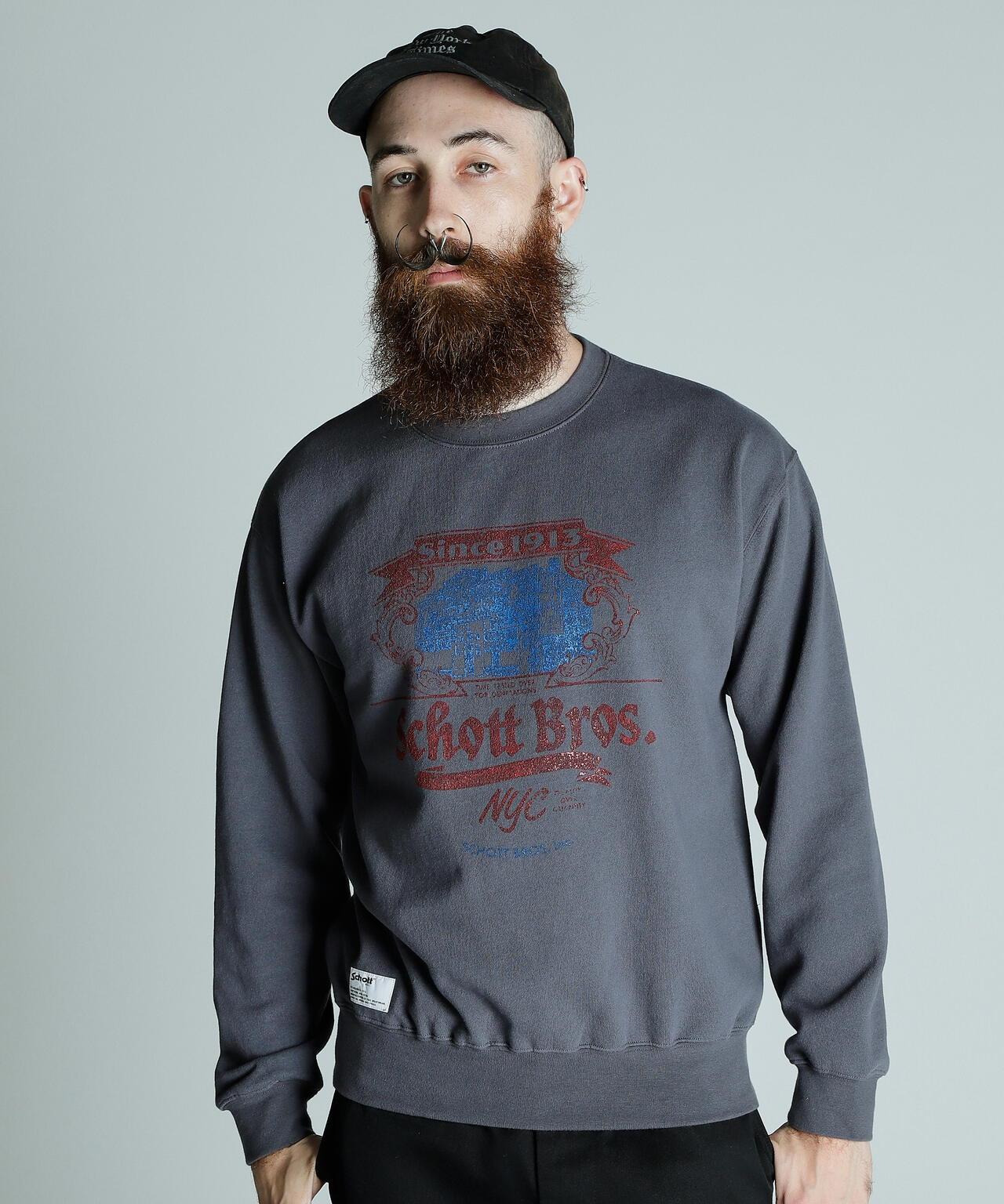 CREW SWEAT Schott FACTORY/圓領衛衣 肖特工廠