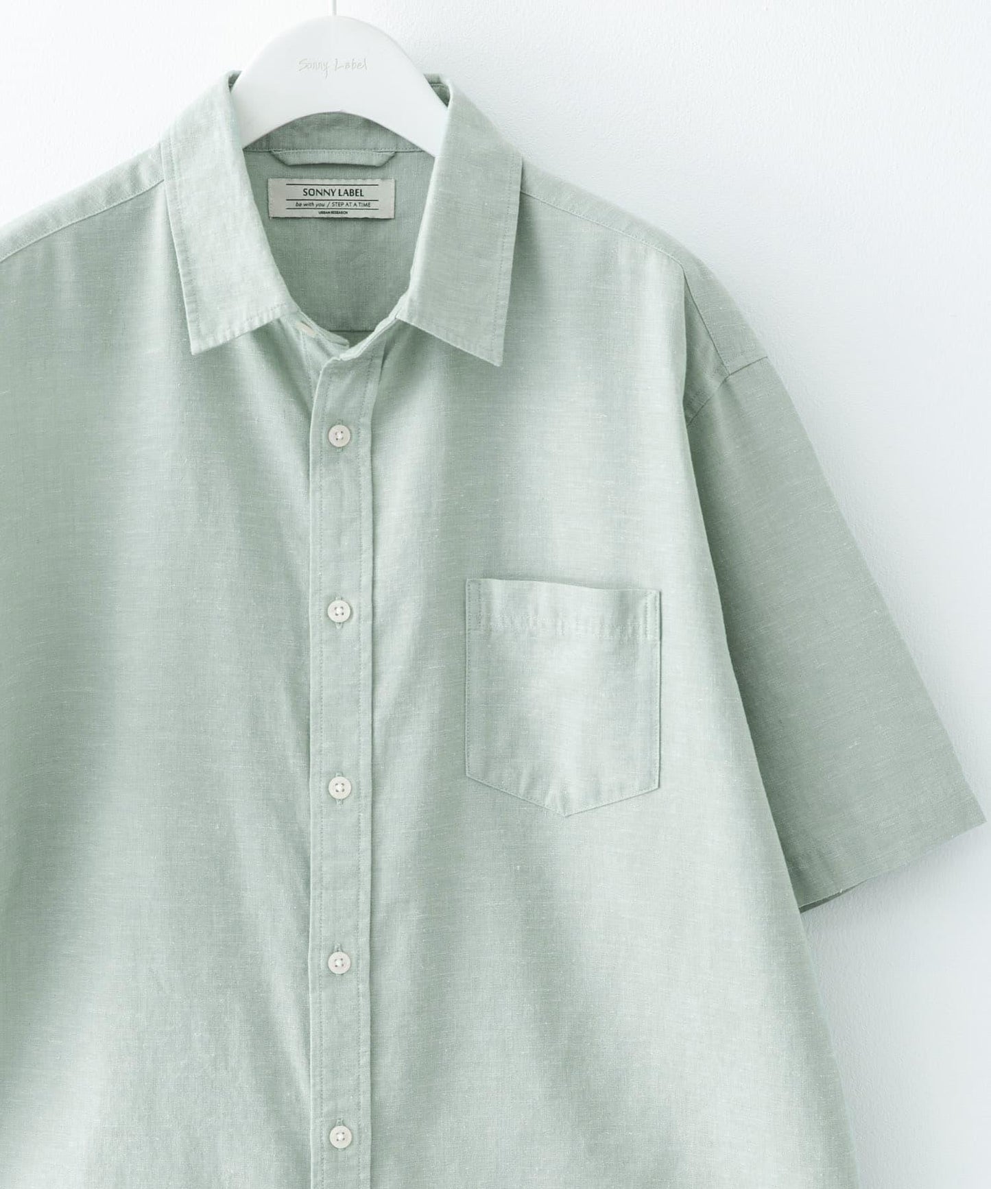 吸水速幹/接觸涼感亞麻混紡短袖襯衫