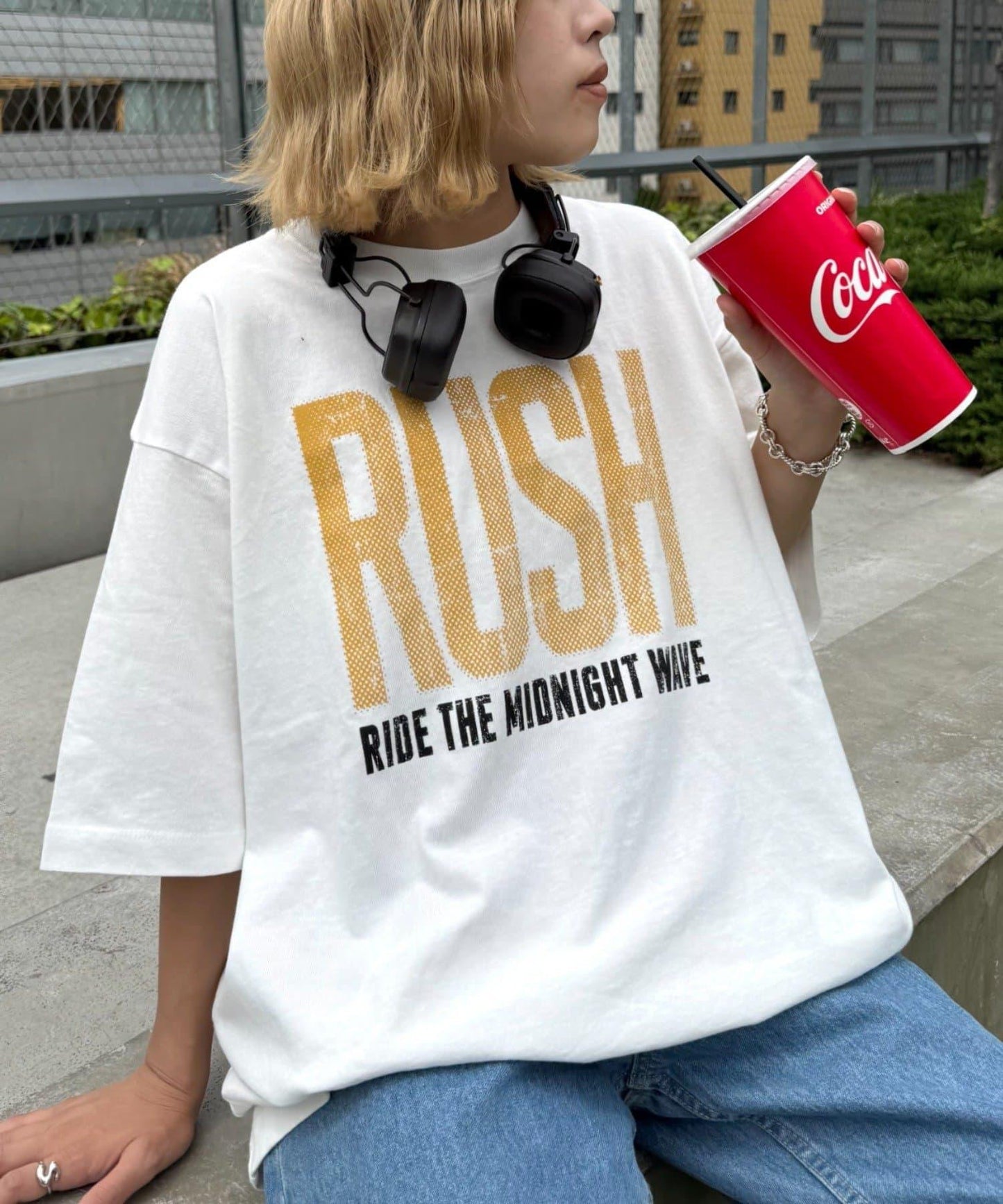 【男女通用】復古褪色印花旅行T恤