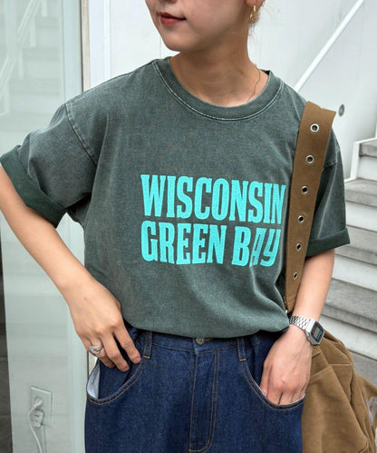 【男女通用】酸洗標誌T恤