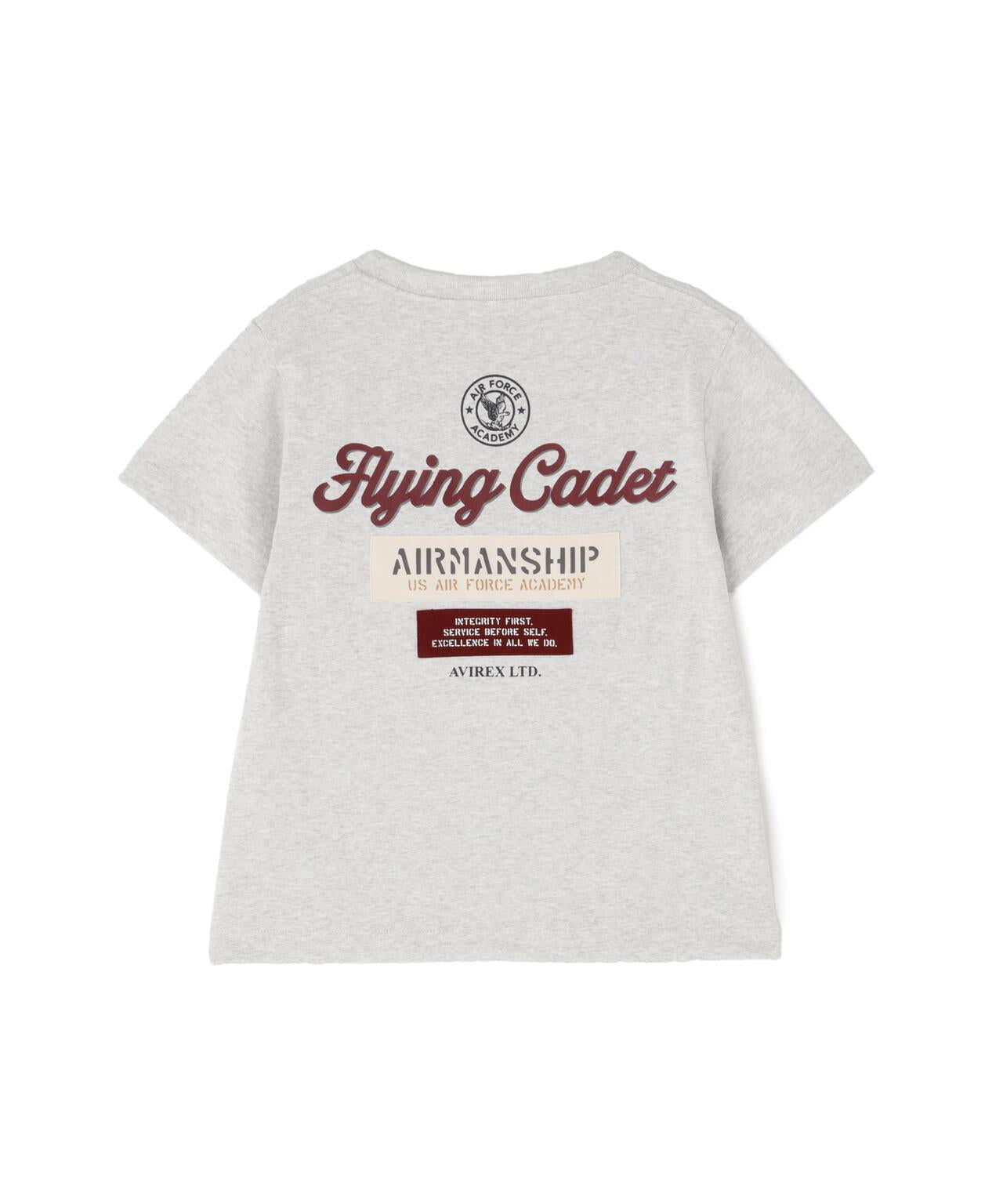 《KIDS / 兒童》CADET PATCH T-SHIRT / 軍校徽章 短袖T恤 / AVIREX / 阿維雷克斯