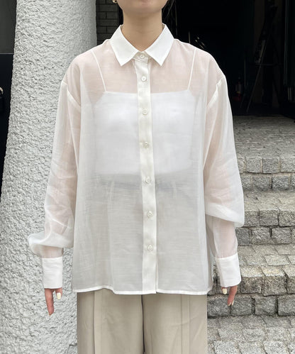 背心套裝透視襯衫