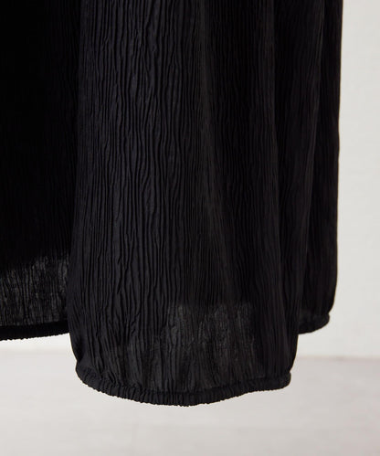 ear PAPILLONNER 褶皺無袖層疊連衣裙