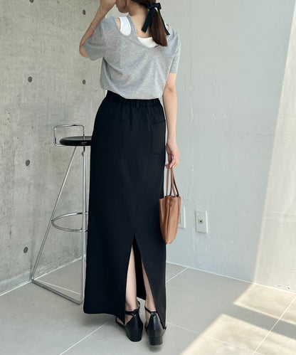 CAPRICIEUX LE'MAGE 拼接不對稱領 T恤