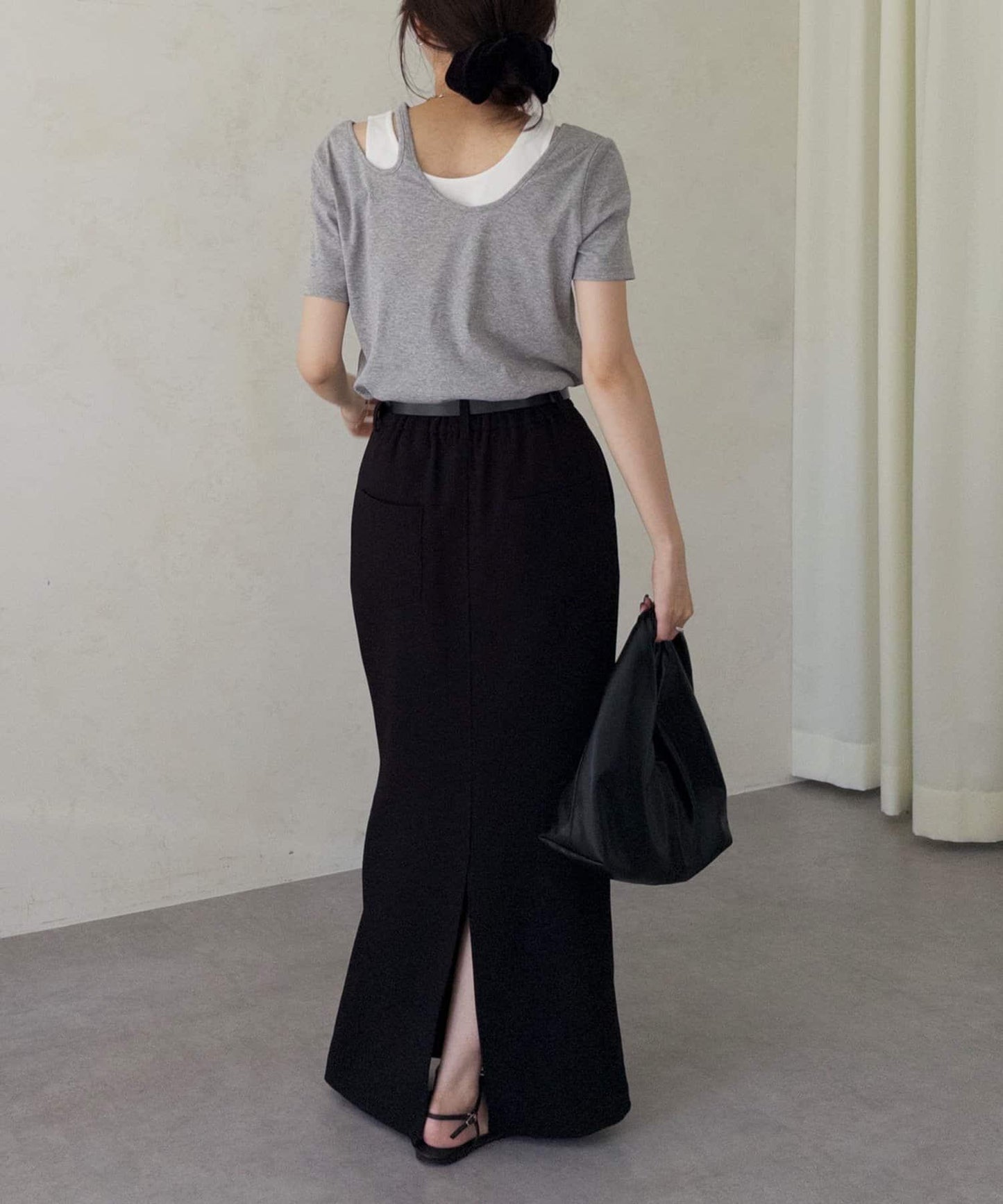 CAPRICIEUX LE'MAGE 拼接不對稱領 T恤